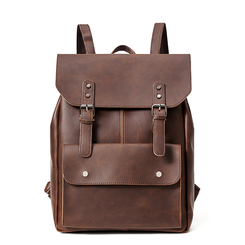Leather Work Rucksack Mens - GOYN Zaino in pelle da uomo