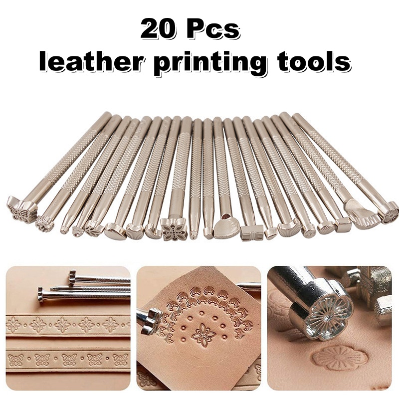 Leatherworking Equipment - Set di 20 Utensili per Incisione