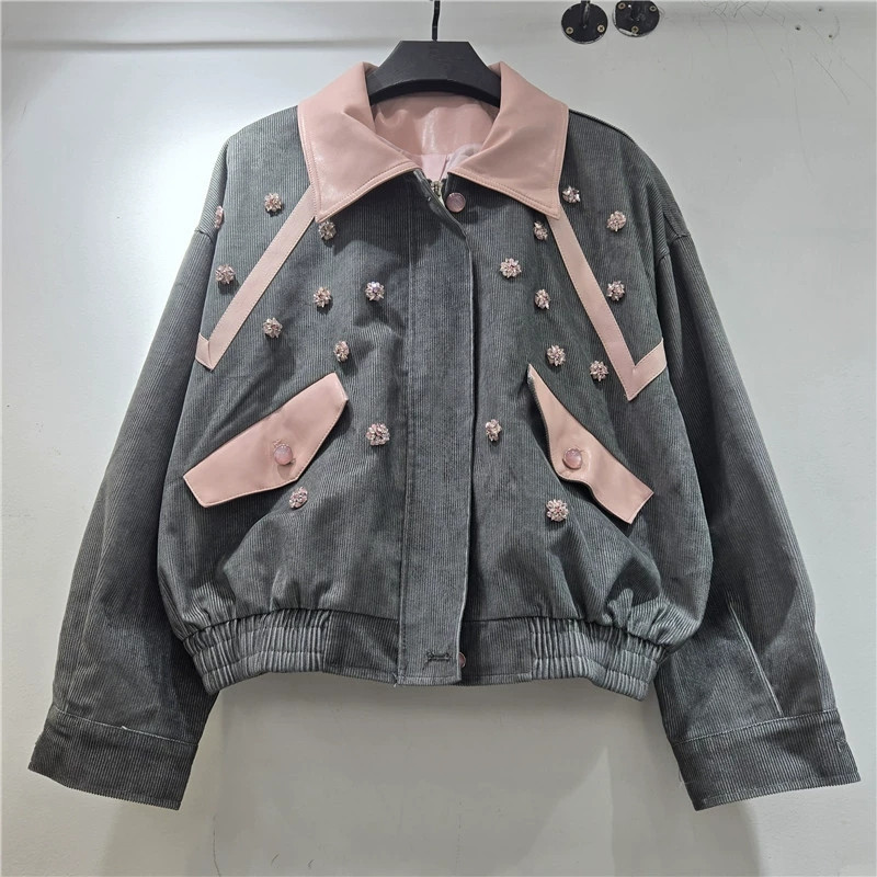 Leather Work Jacket Women'S - Giacca in Velluto a Coste con