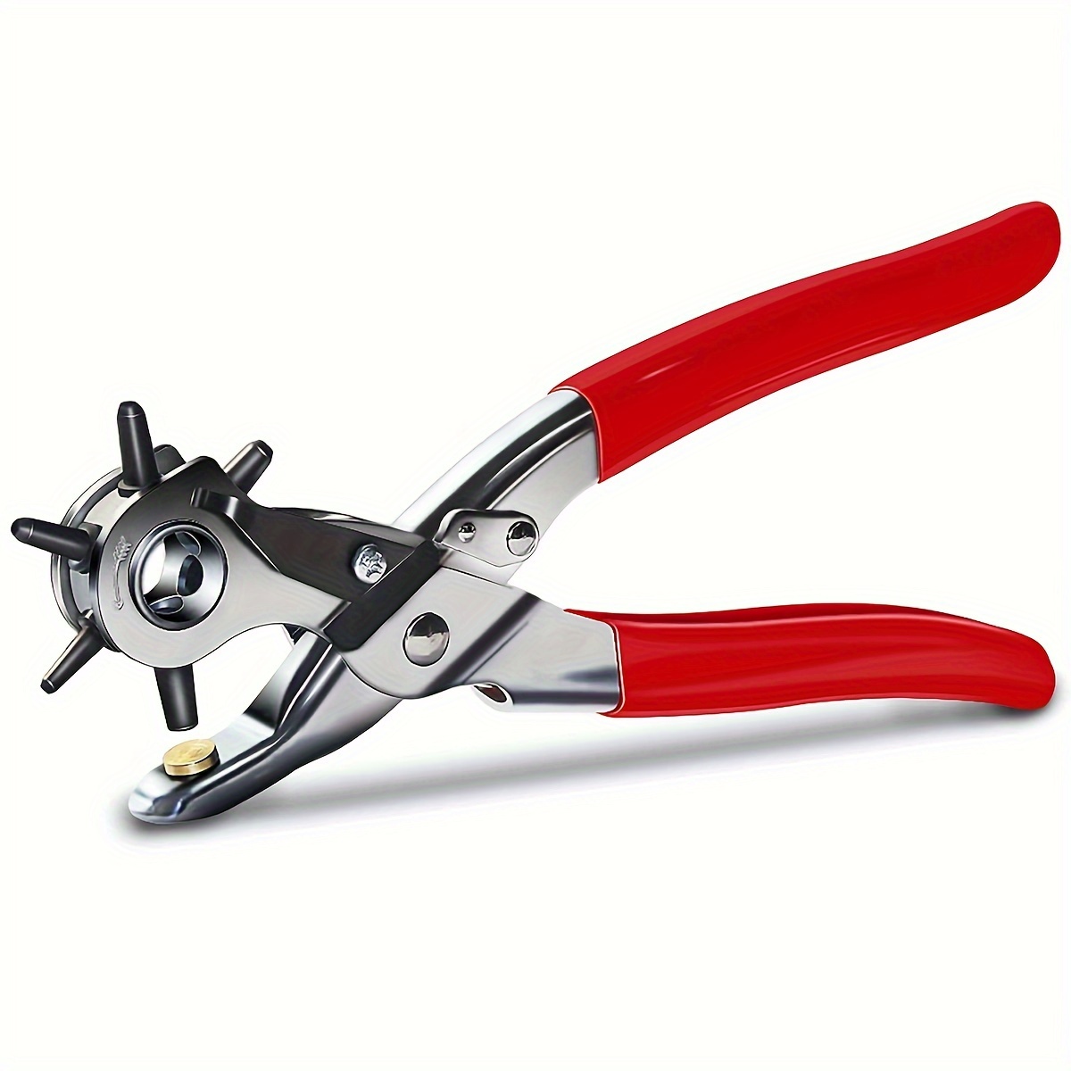 Leather Punch Revolving - Pinza perforatrice per fori in pelle,