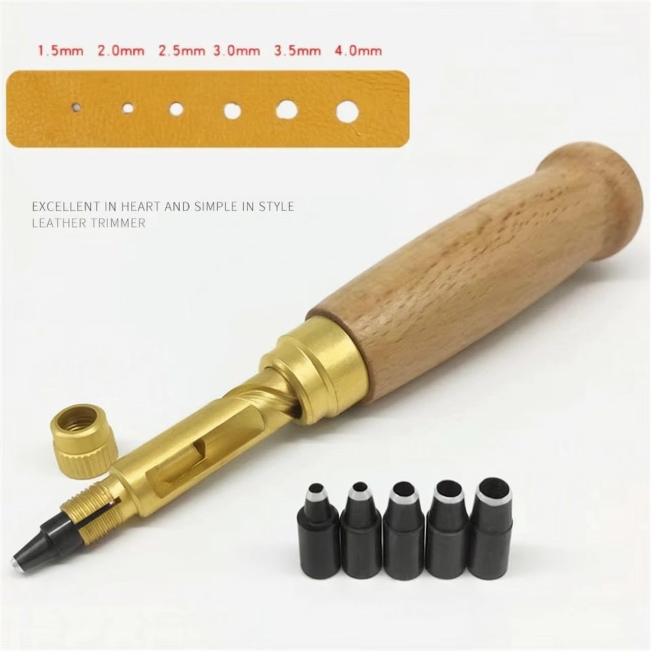 Leather Punch Revolving - Perforatore Automatico a Cinghia, Silenzioso, Rotante,