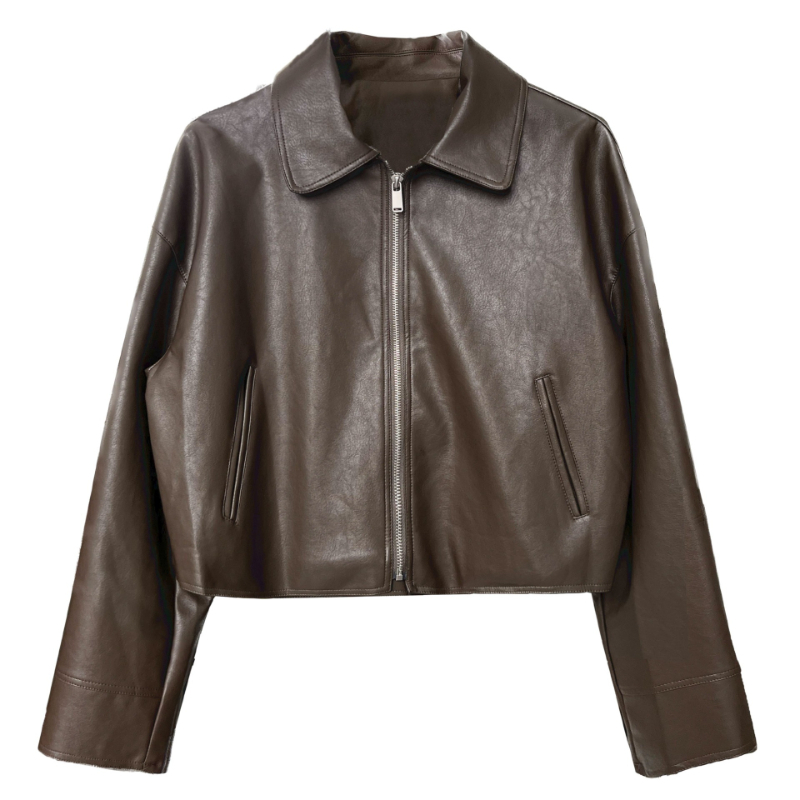 Leather Work Jacket Women'S - Giacche in Ecopelle da Donna con