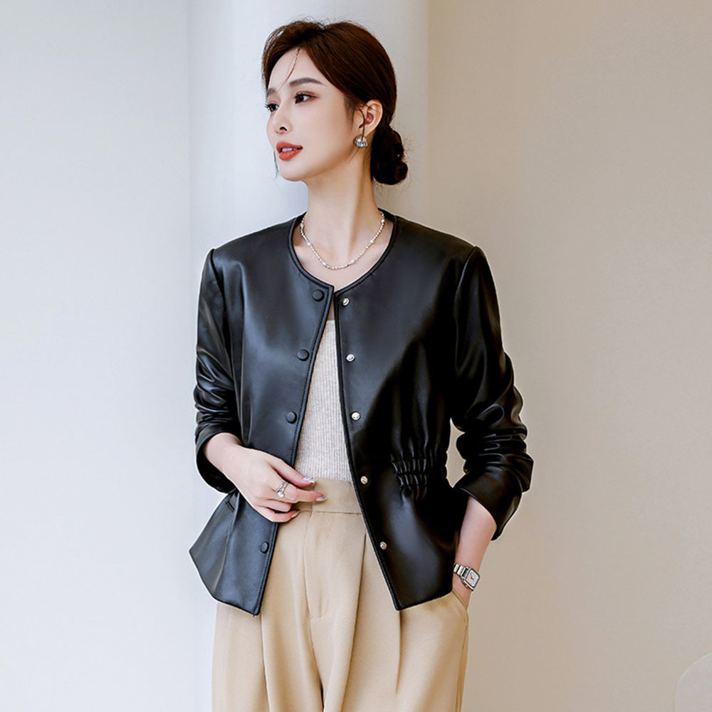 Giacca da ufficio in ecopelle  - Leather Work Jacket Women'S recensione e prezzo