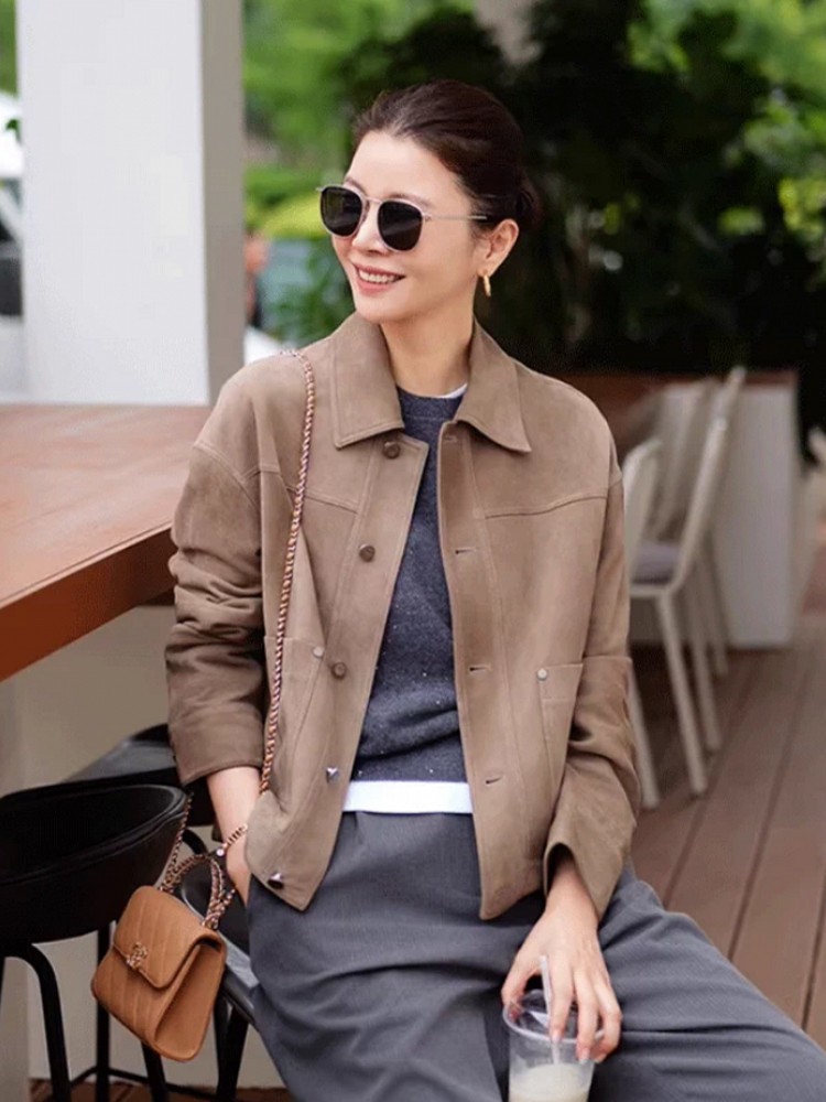 Giacca in Vera Pelle Scamoscia - Leather Work Jacket Women'S recensione e prezzo