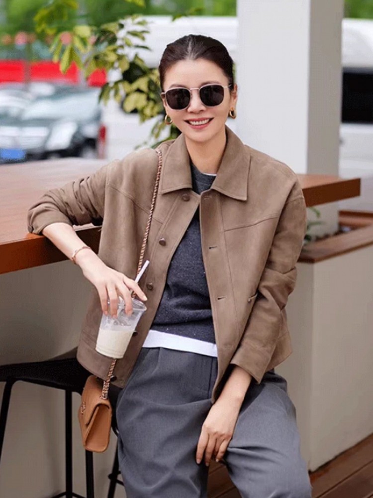 Giacca in Vera Pelle Scamoscia - Leather Work Jacket Women'S recensione e prezzo