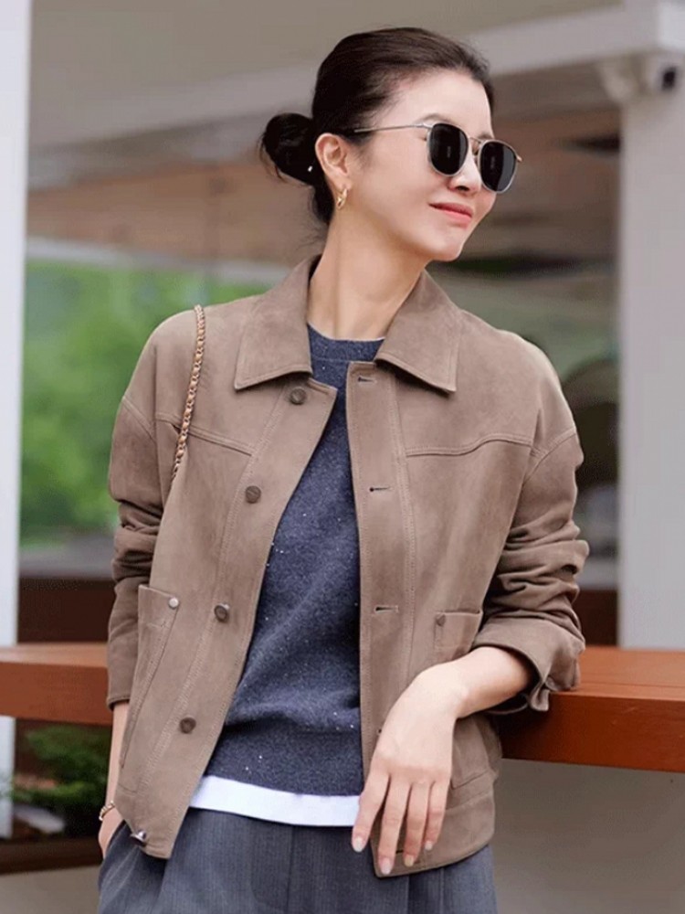 Giacca in Vera Pelle Scamoscia - Leather Work Jacket Women'S recensione e prezzo