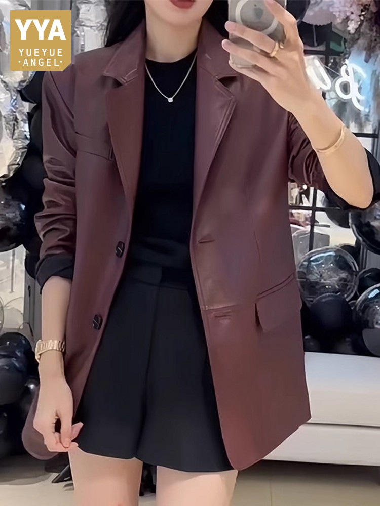 Autunno ufficio donna lavoro g - Leather Work Jacket Women'S recensione e prezzo