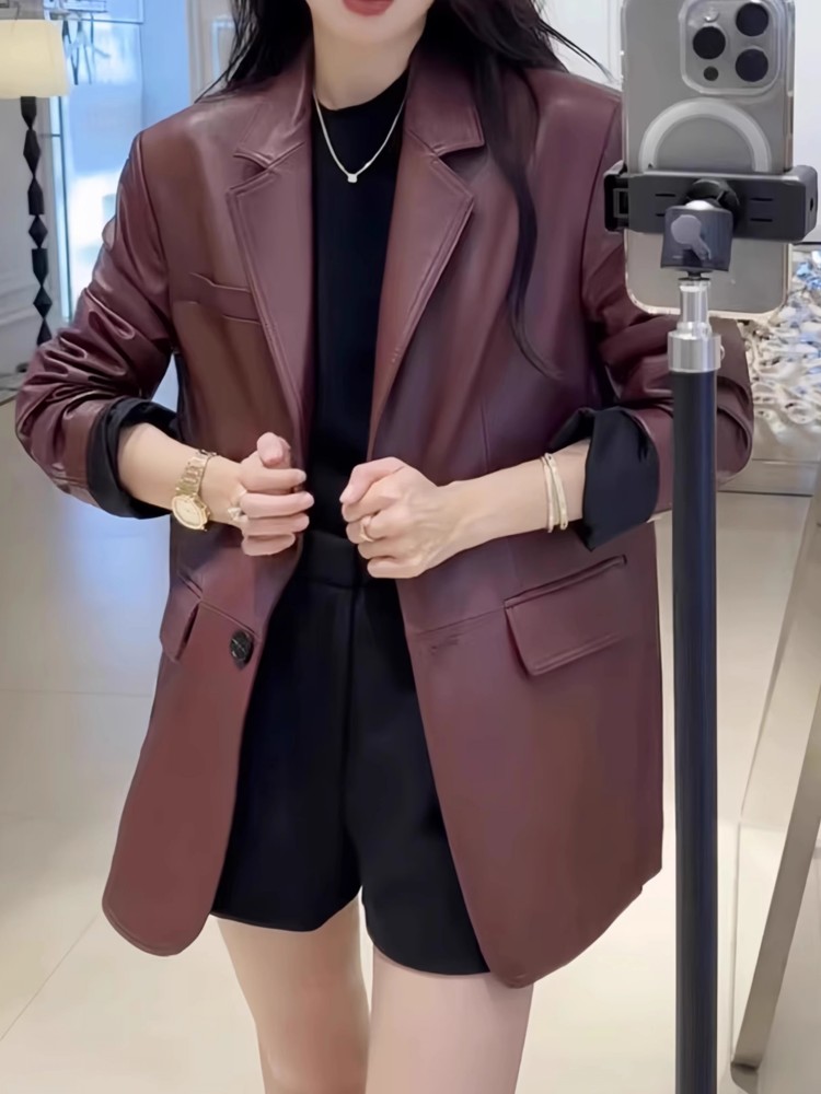 Autunno ufficio donna lavoro g - Leather Work Jacket Women'S recensione e prezzo