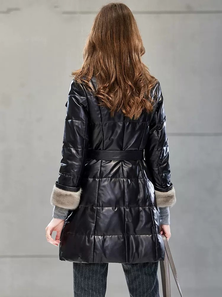 Elegante piumino da donna in p - Leather Work Jacket Women'S recensione e prezzo