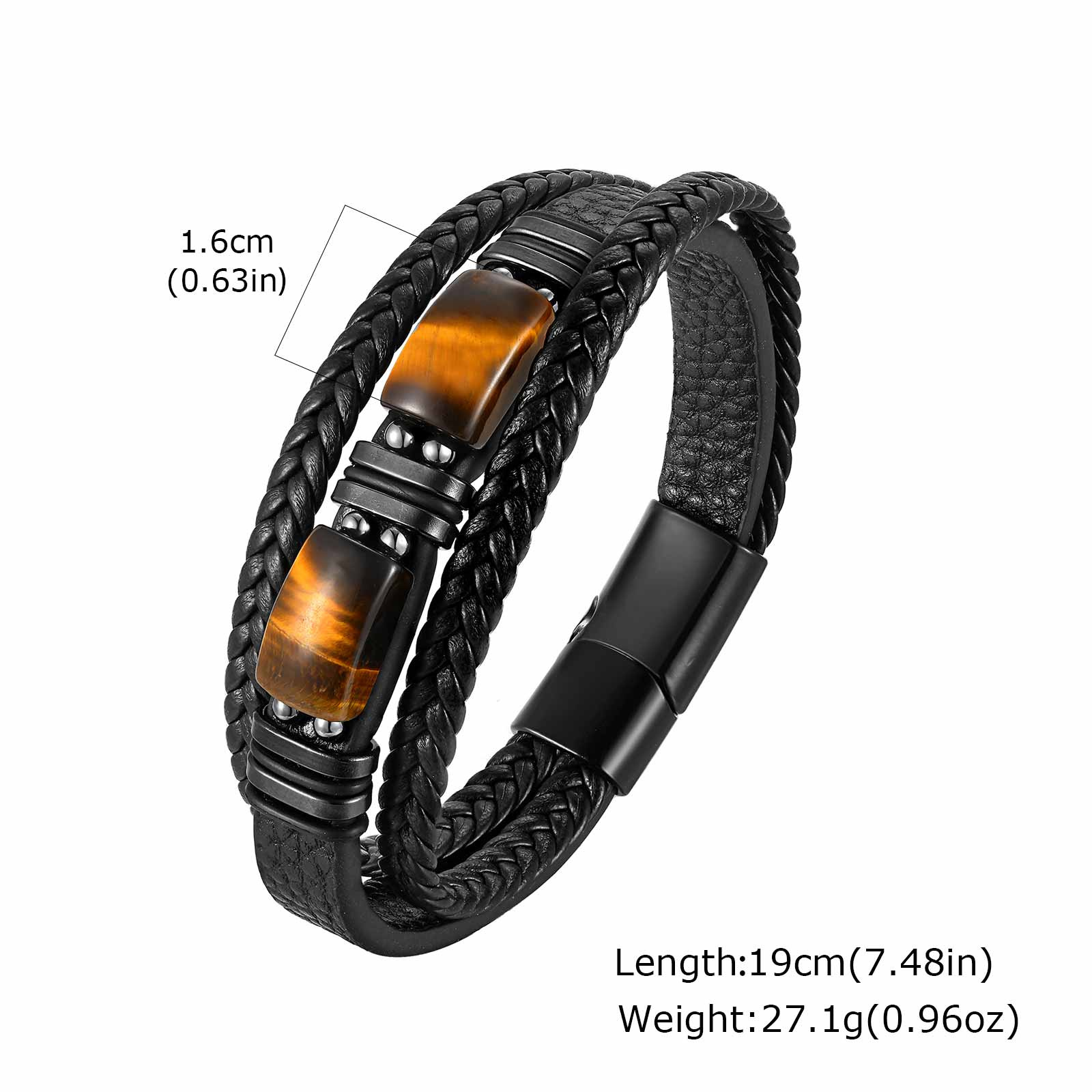 Bracciale da uomo in pelle int - Leatherwork Jewelry recensione e prezzo
