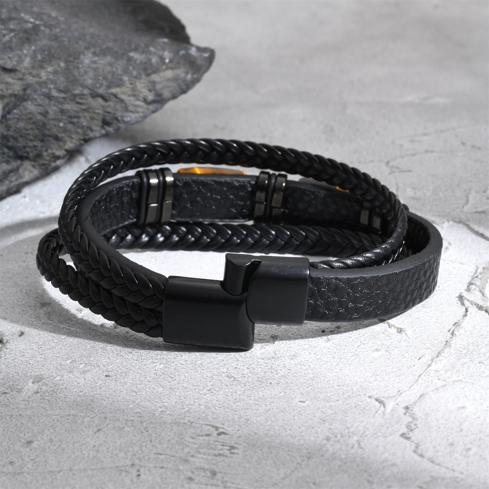 Bracciale da uomo in pelle int - Leatherwork Jewelry recensione e prezzo