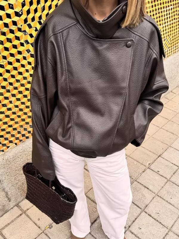 Cappotti Donna Giacche in Ecop - Leather Work Jacket Women'S recensione e prezzo