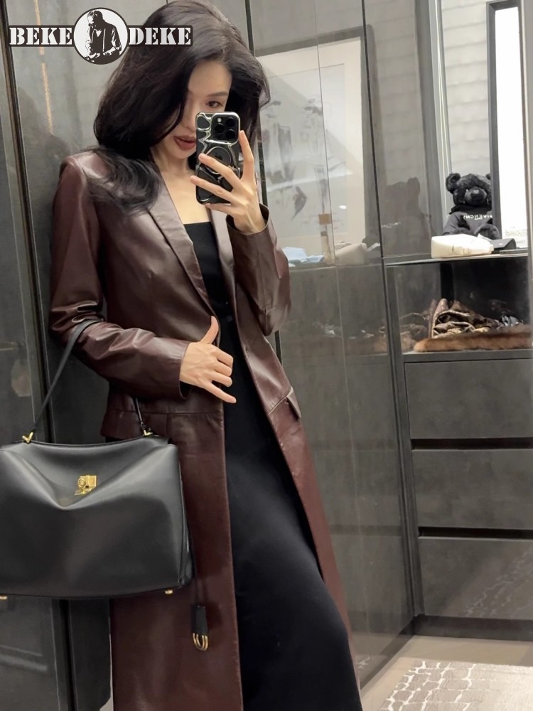 Giacca da donna lunga in vera  - Leather Work Jacket Women'S recensione e prezzo