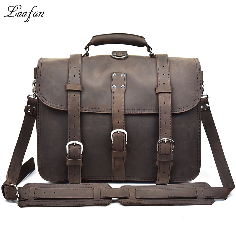 Zaino per Laptop da uomo in pe - Leather Work Rucksack Mens recensione e prezzo